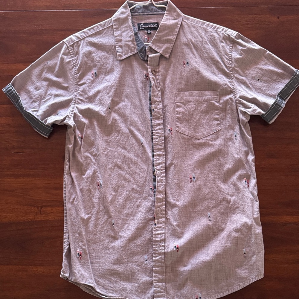 Casual Men's Shirt in Light Gray by